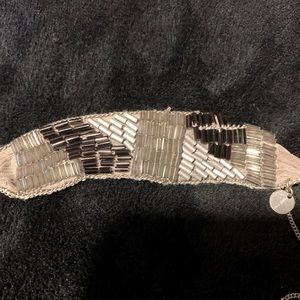 Chan Luu Silk Chiffon Beaded Tie Bracelet